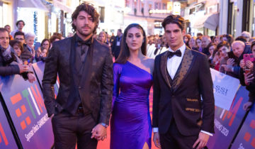 Ignazio Moser on the red carpet at Sanremo 2020
